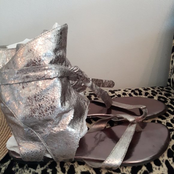 Browns Rose Pewter Gladiator Sandal - Picture 3 of 5